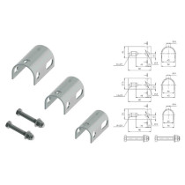 Giunto a sfera tondo da 35 a 50 mm.con adattatori fino a kg. 3000