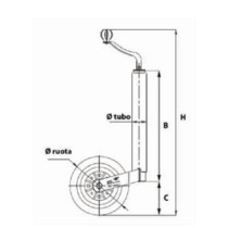 Ruotino telescopico Ø 60