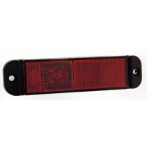 Fanale d'ingombro a led piatto rosso 12/24