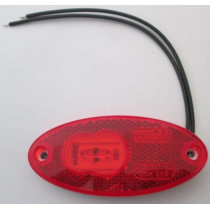 Fanale a 2 led rosso ovale