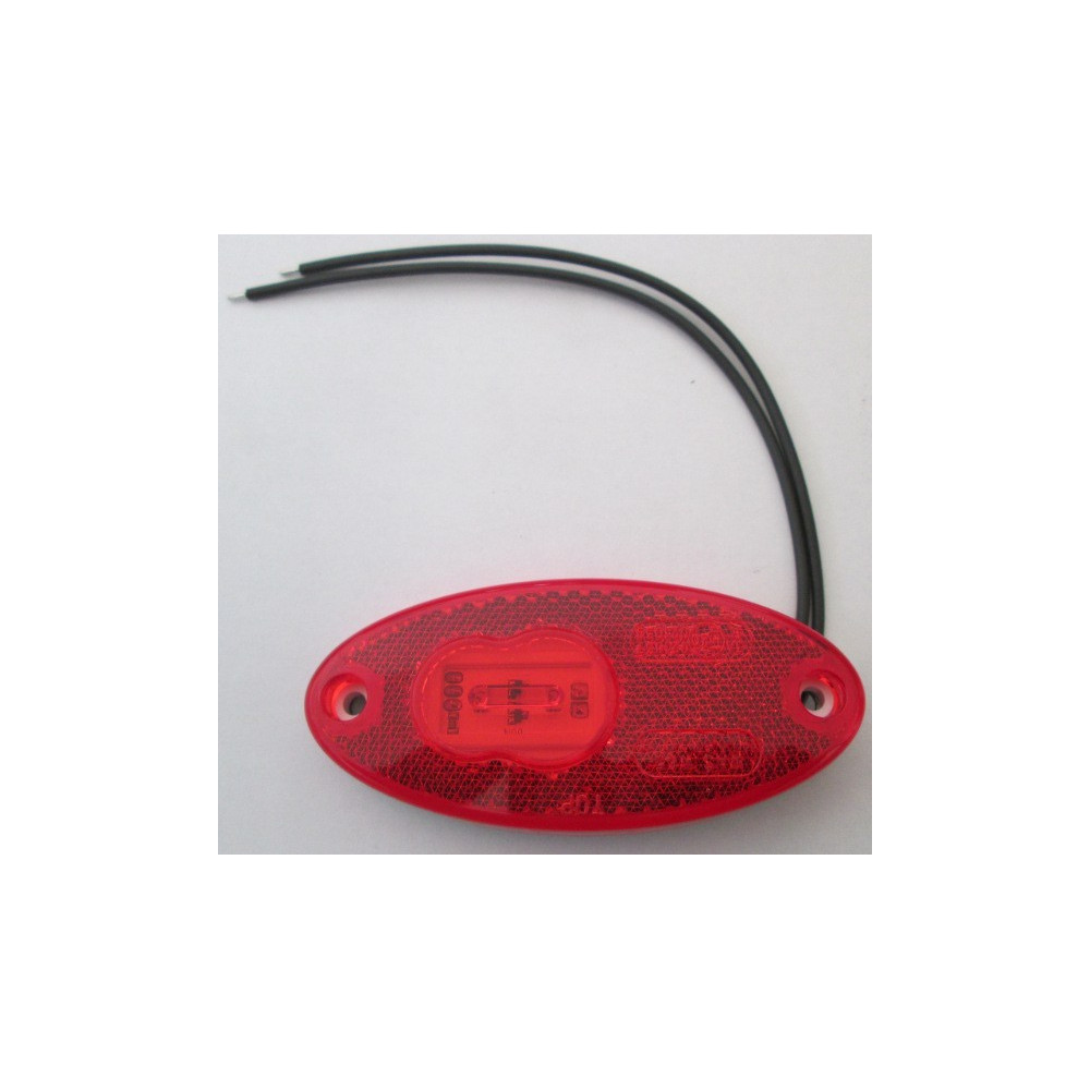 Fanale a 2 led rosso ovale