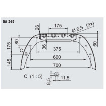 Alko - Parafango plastico BKS EA 240/806