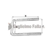 Cavallotto per tubolare  80x40 mm