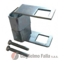 Staffa di blocc. 100X40 Rulli Lat. foro da mm.40 