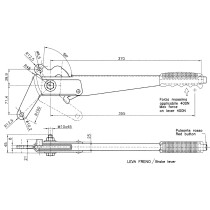 Leva freno a mano per rimorchi 