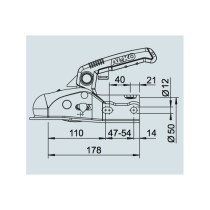 al-ko GIUNTO A SFERA AK 161+ KIT SAFETY rimorchio rif. 730220