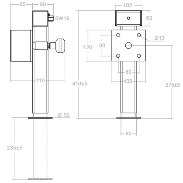 Piedino di appoggio girevole - immagine 4