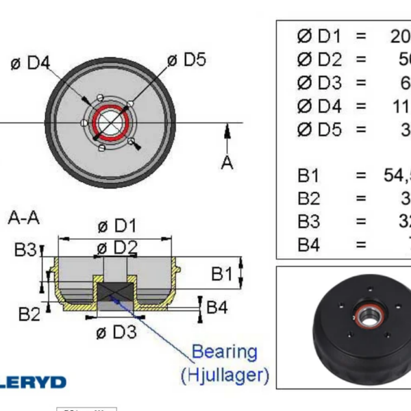 4010507 Tamburo knott 200x50 112x5 2