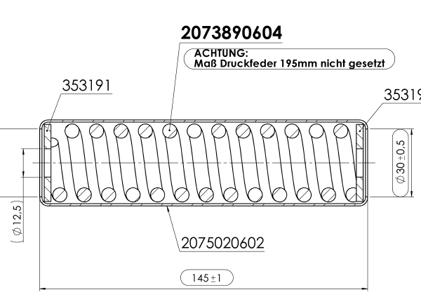 Molla a cilindro per leva freno a mano per modelli timone 60S/1-2 90S/2-3-120S-1.3VB 2075020601 - immagine 3