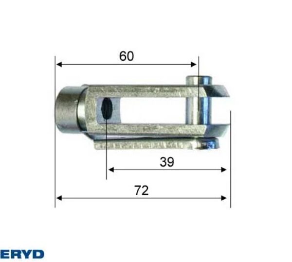 Testa cavo freno forcellina M10 - asta filettata - immagine 2