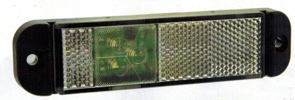 Fanale d'ingombro a led piatto bianco 12/24