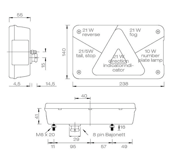 Fanale aspock multipoint V DX 24-8710-007 - immagine 3