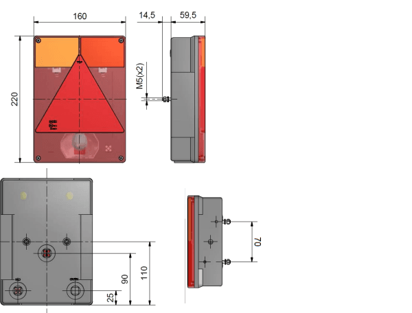 Fanale Radex 6800 SX con connettore - immagine 3